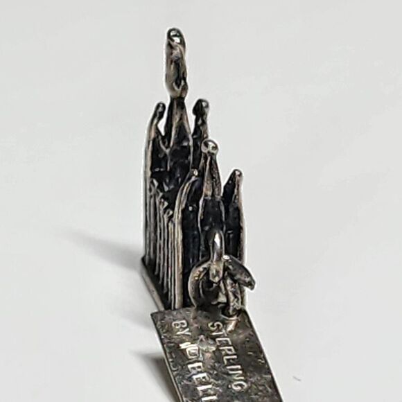 Vintage Sterling by Bell Silver Charm Utah Mormon‎ Temple Salt Lake City 1970 - Picture 4 of 10